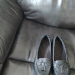 Clarks Black Leather Loafers